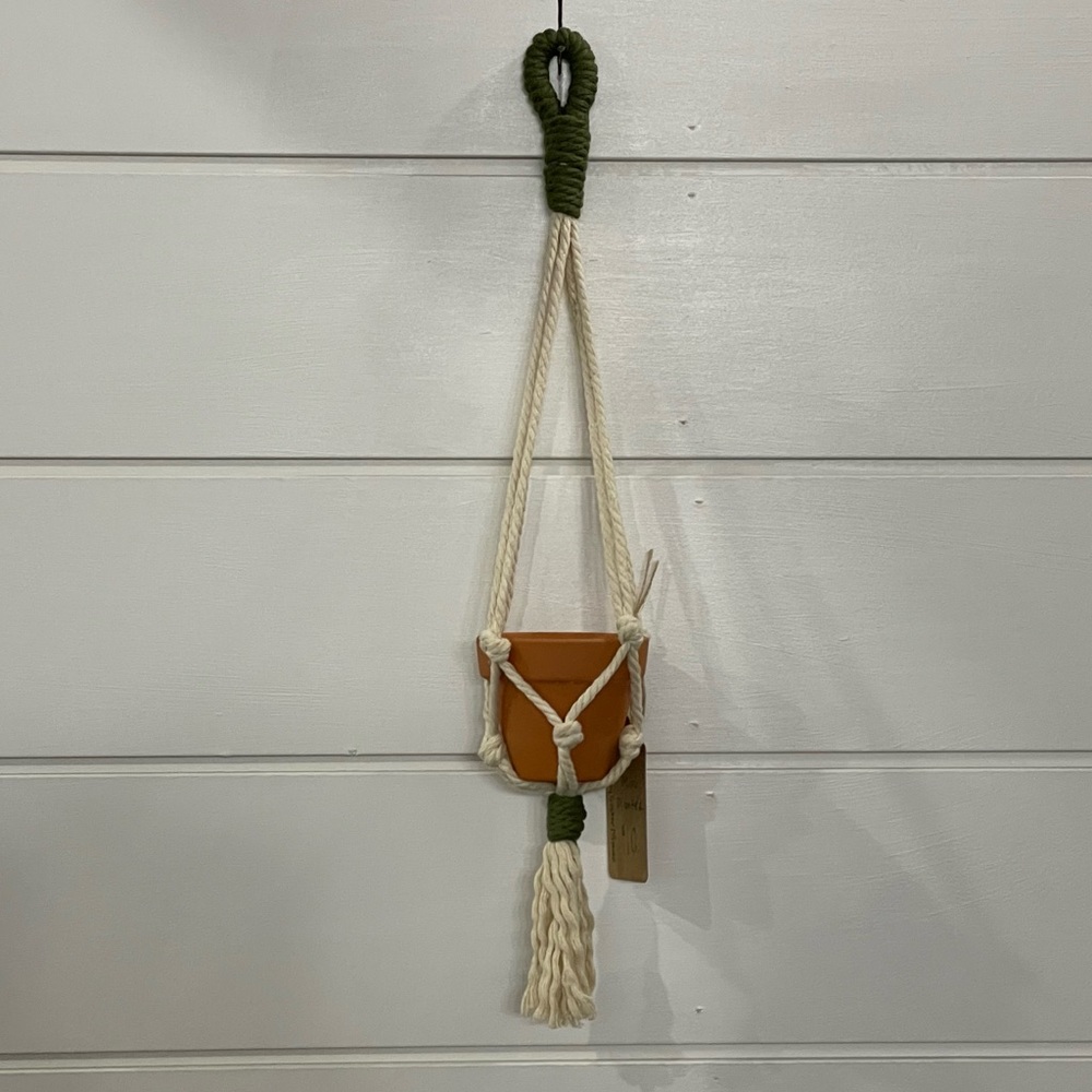 Macrame mini planter! Handmade. Customs available